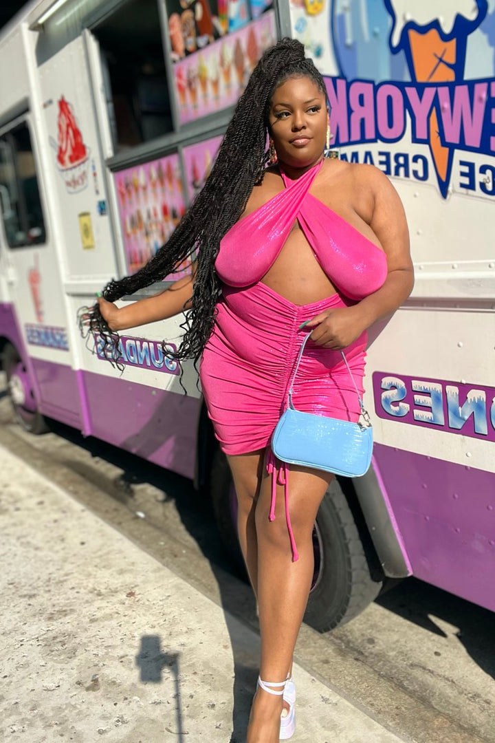 No Apologies Metallic Mini Dress
