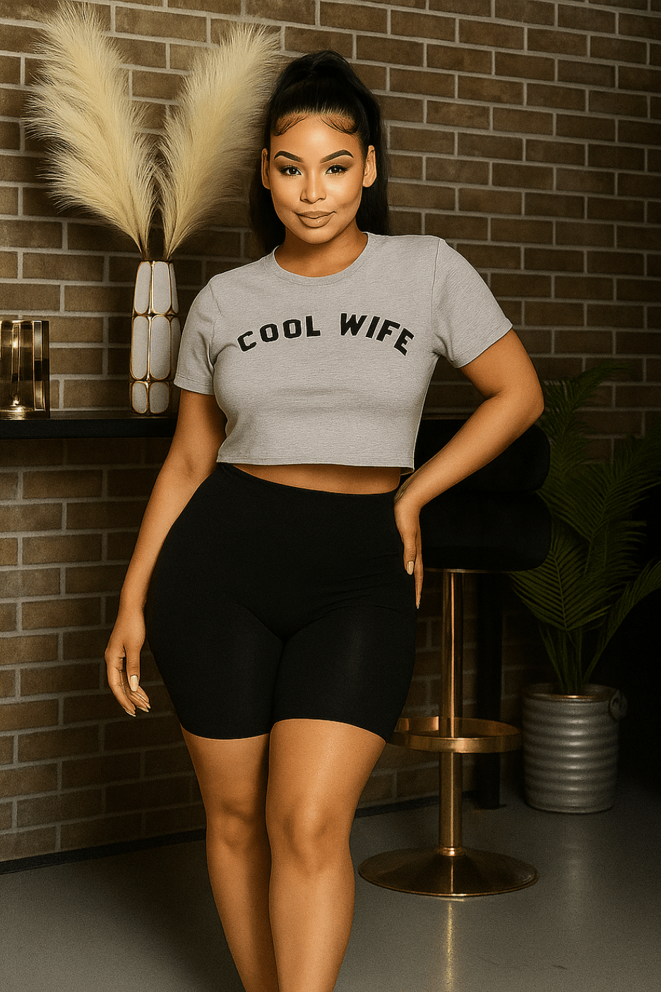 Cool Wife Crop Top Tee