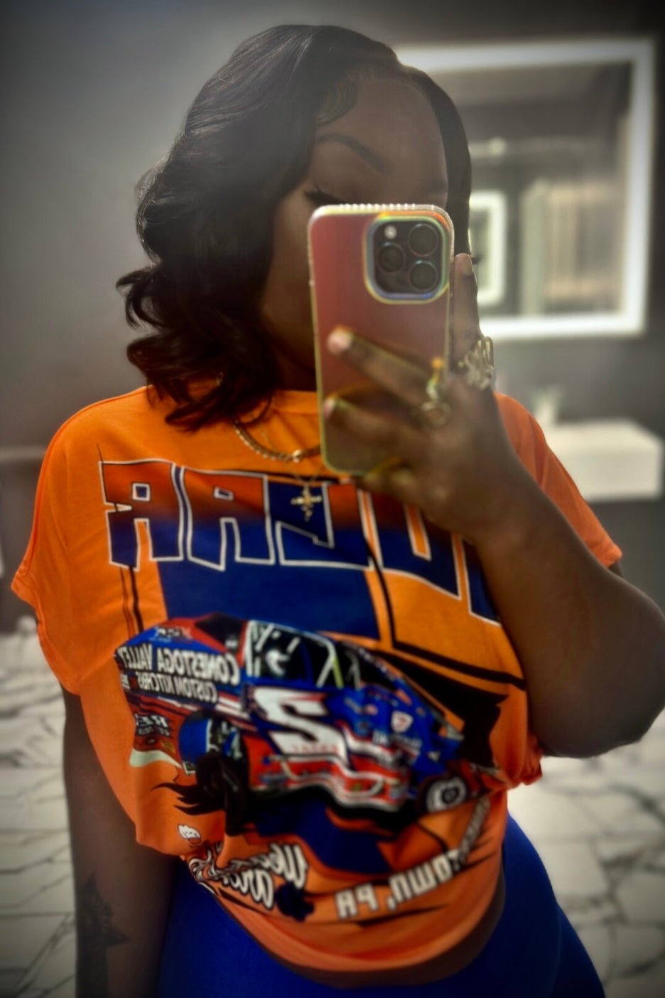 Motor Sports Tee - Orange