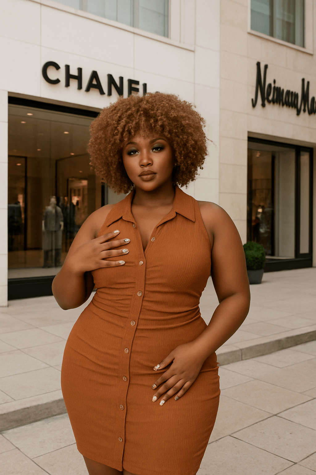 India Mini Dress - Brown