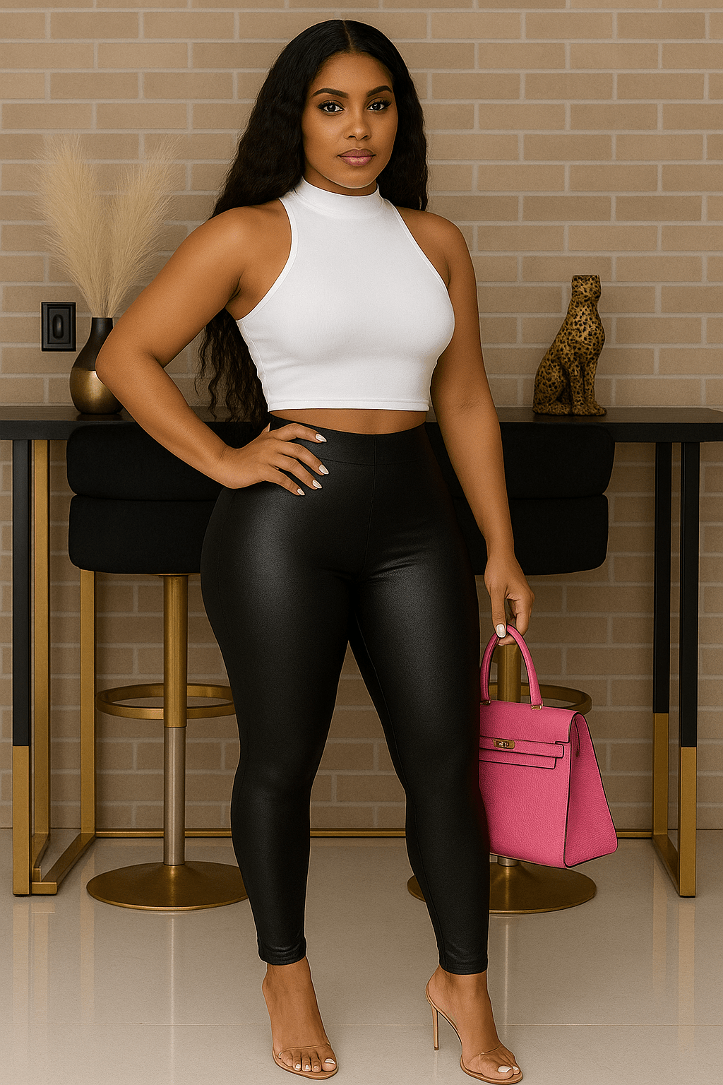 Hot Stuff High Waist Leggings - Black