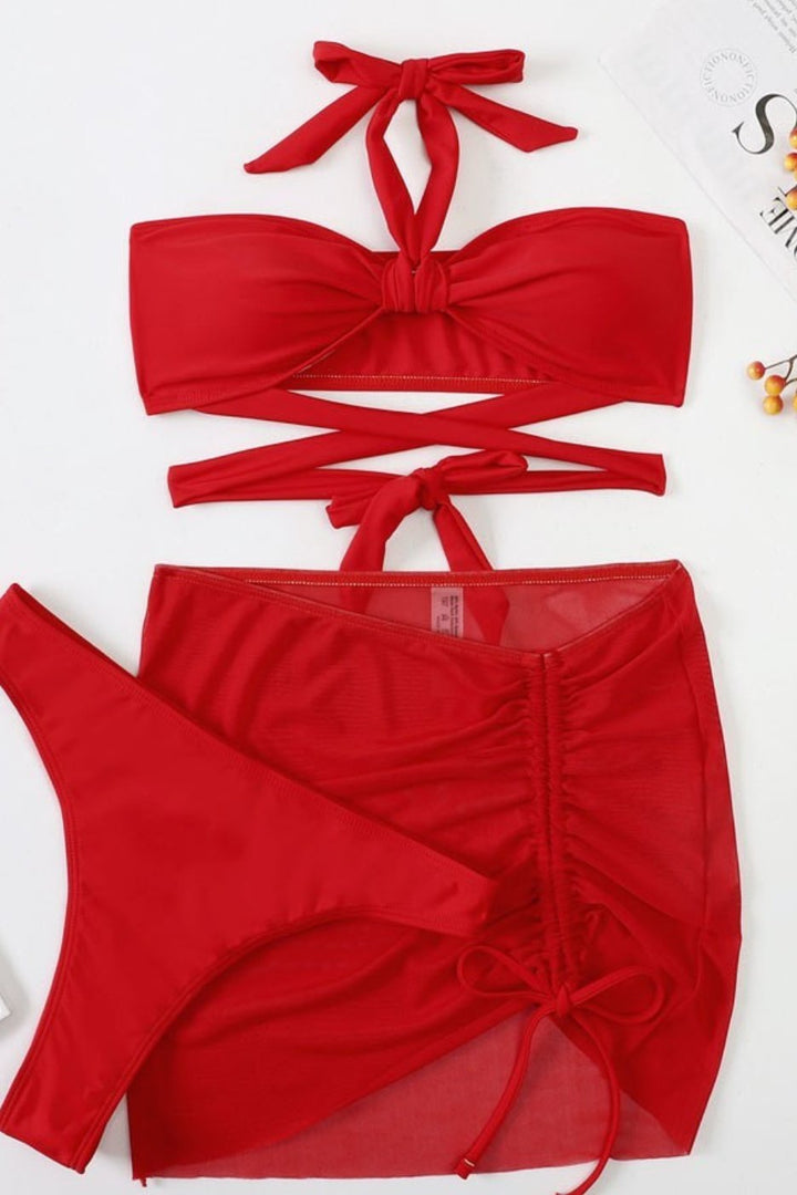 Sexy On the Beach Red Bikini