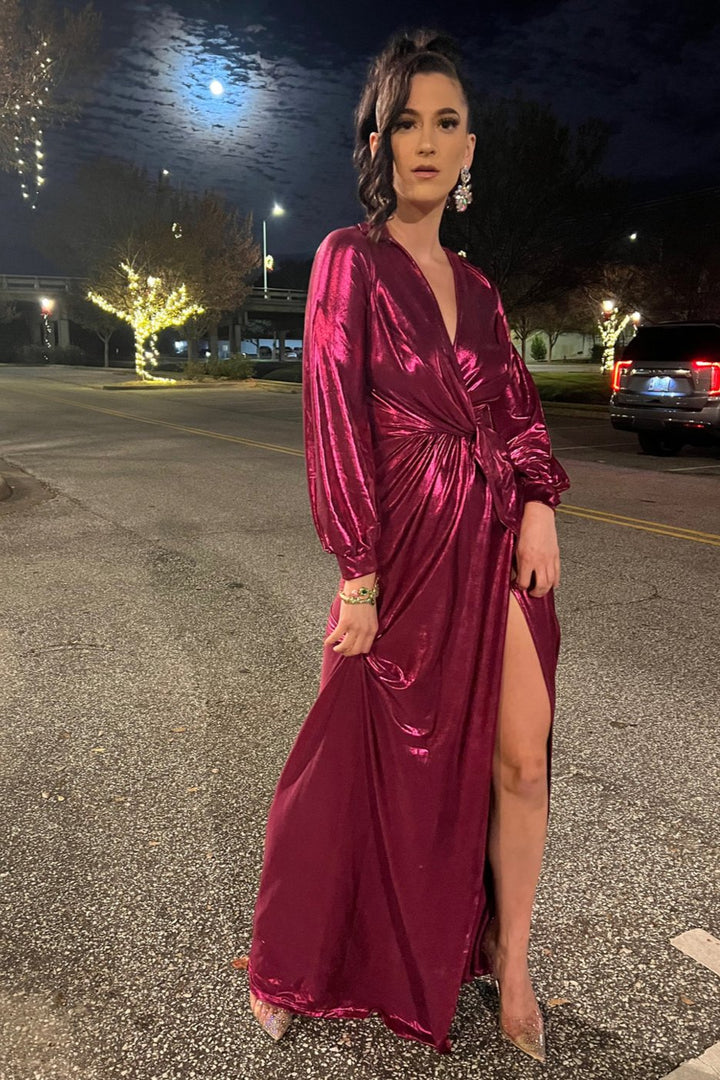 Queen of the Evening Metallic Gown