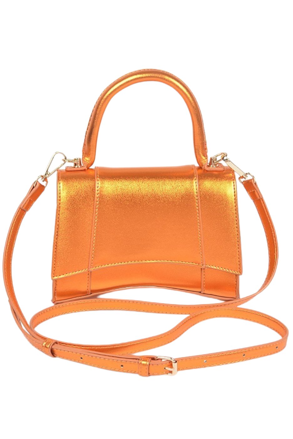 Spicy Girl Metallic Handbag - Orange