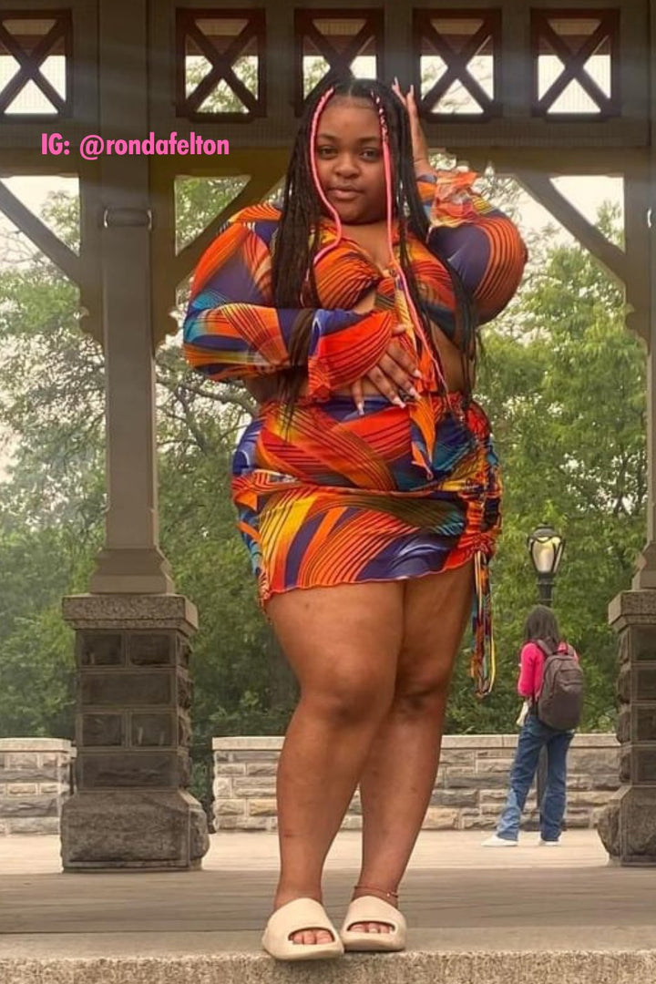 Biggest Threat Mesh Skirt Set