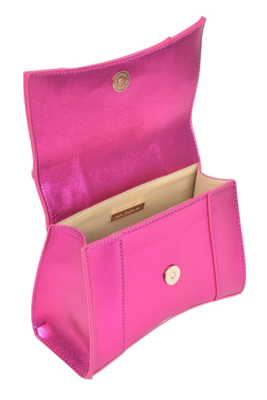Spicy Girl Metallic Handbag - Fuchsia