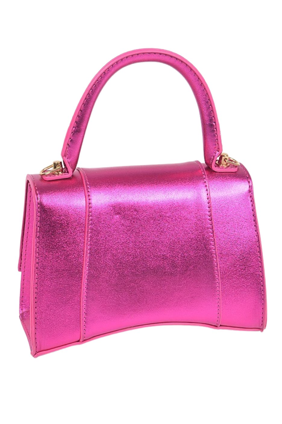 Spicy Girl Metallic Handbag - Fuchsia