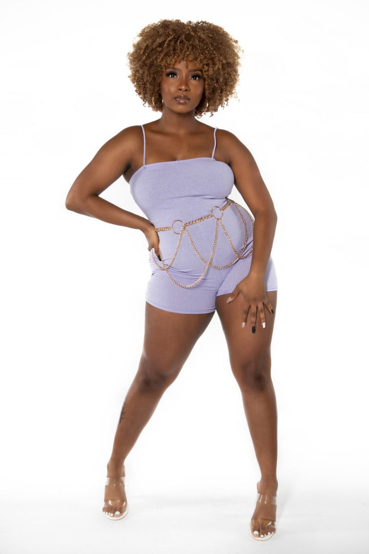 Sassy Little Thing Romper - Lavender