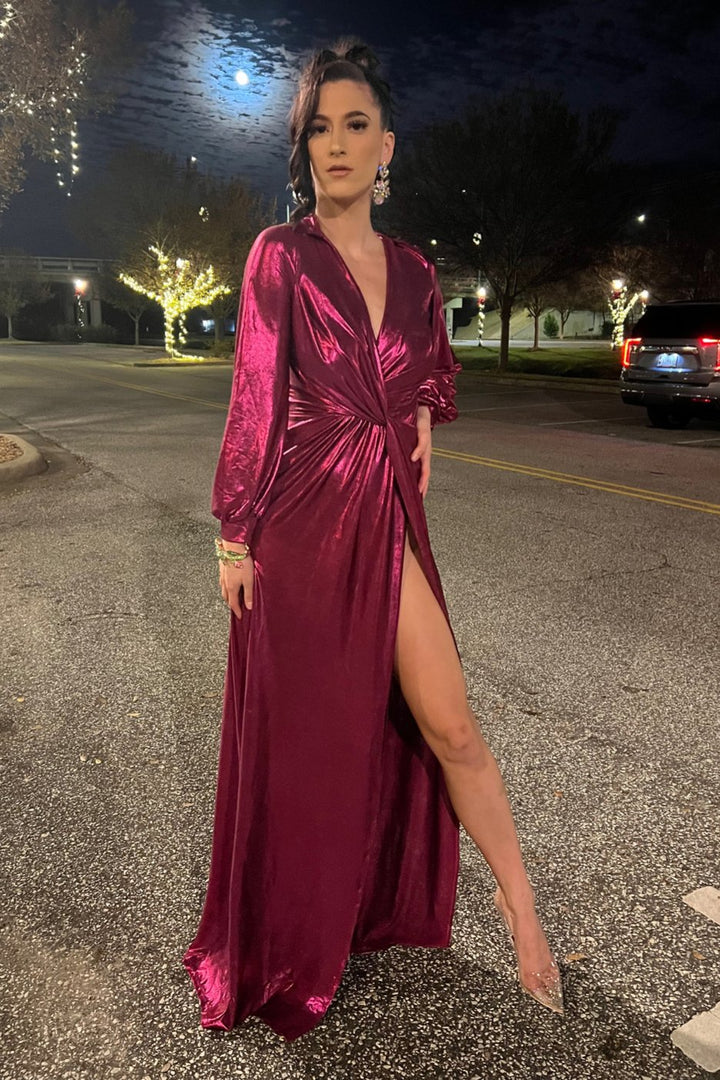 Queen of the Evening Metallic Gown