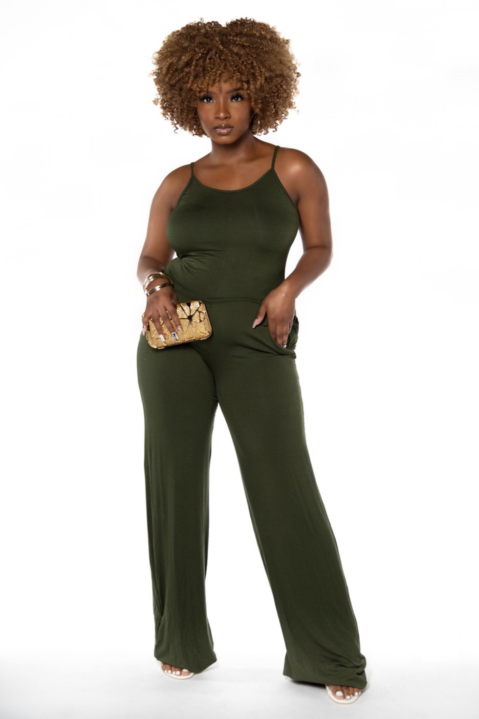 Chill Days Jumpsuit - Olive