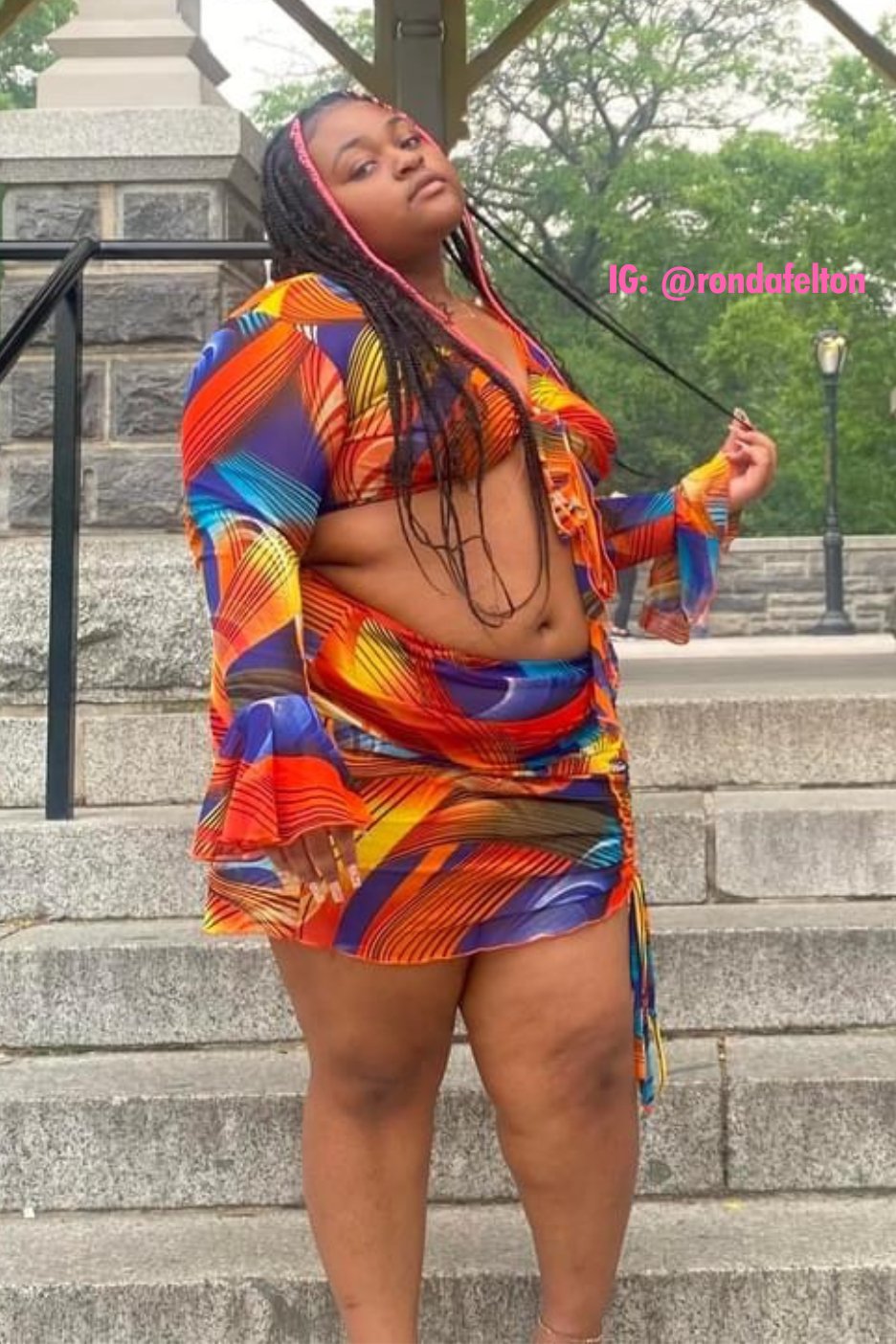Biggest Threat Mesh Skirt Set