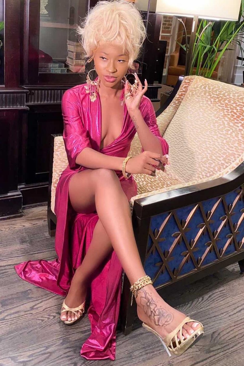 Queen of the Evening Metallic Gown