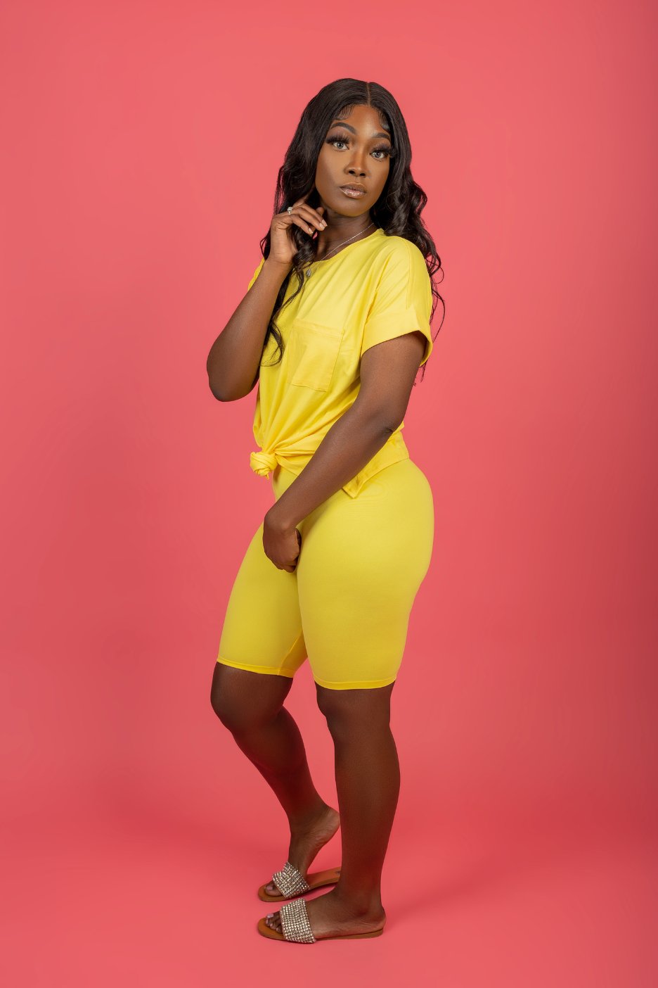 Easy On Me Short Set - Yellow