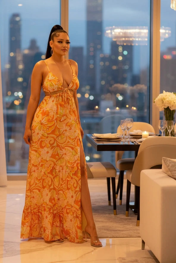 So Enticing - Chiffon Maxi Dress