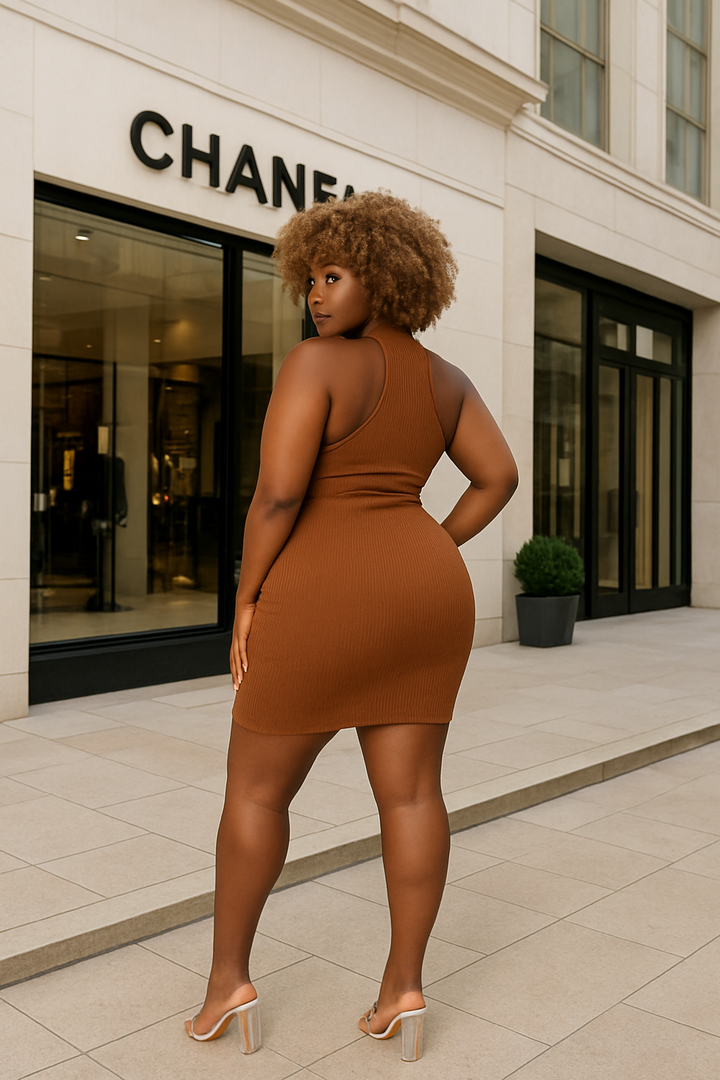 India Mini Dress - Brown