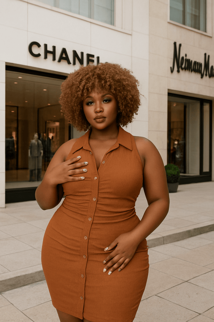 India Mini Dress - Brown