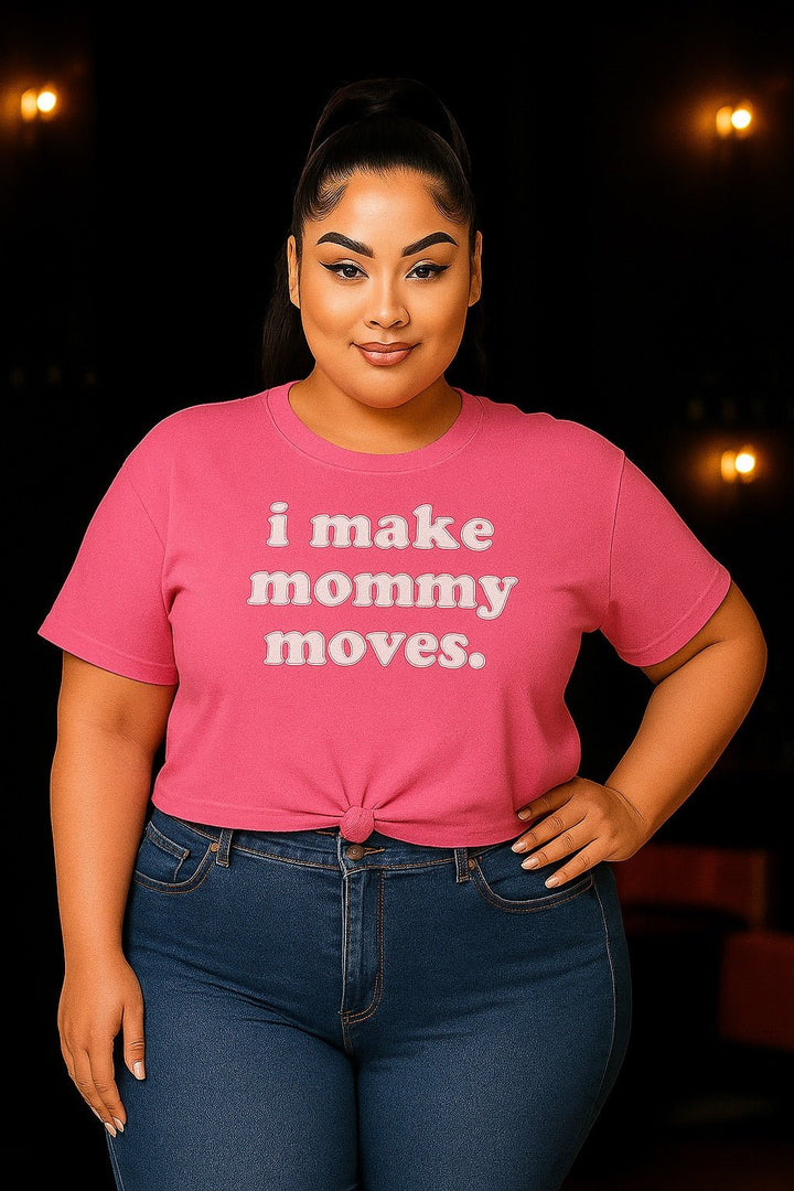 Mommy Moves Tee Curvy - Pink